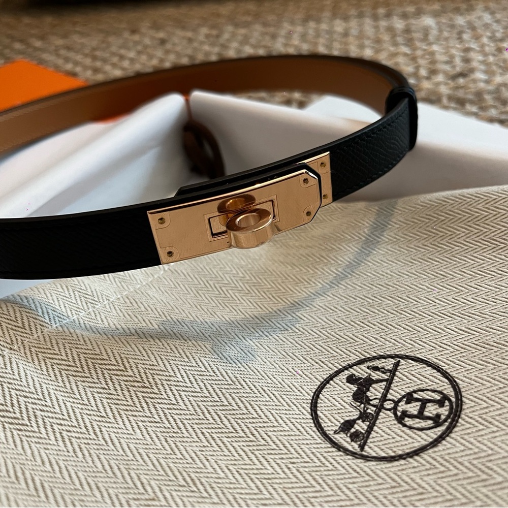 Hermes Kelly 18 belt Black